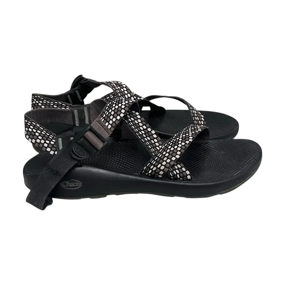 Chaco ZX/1 Sandals Mens 12 Black White Strappy Hiking Water Sport Outdoor